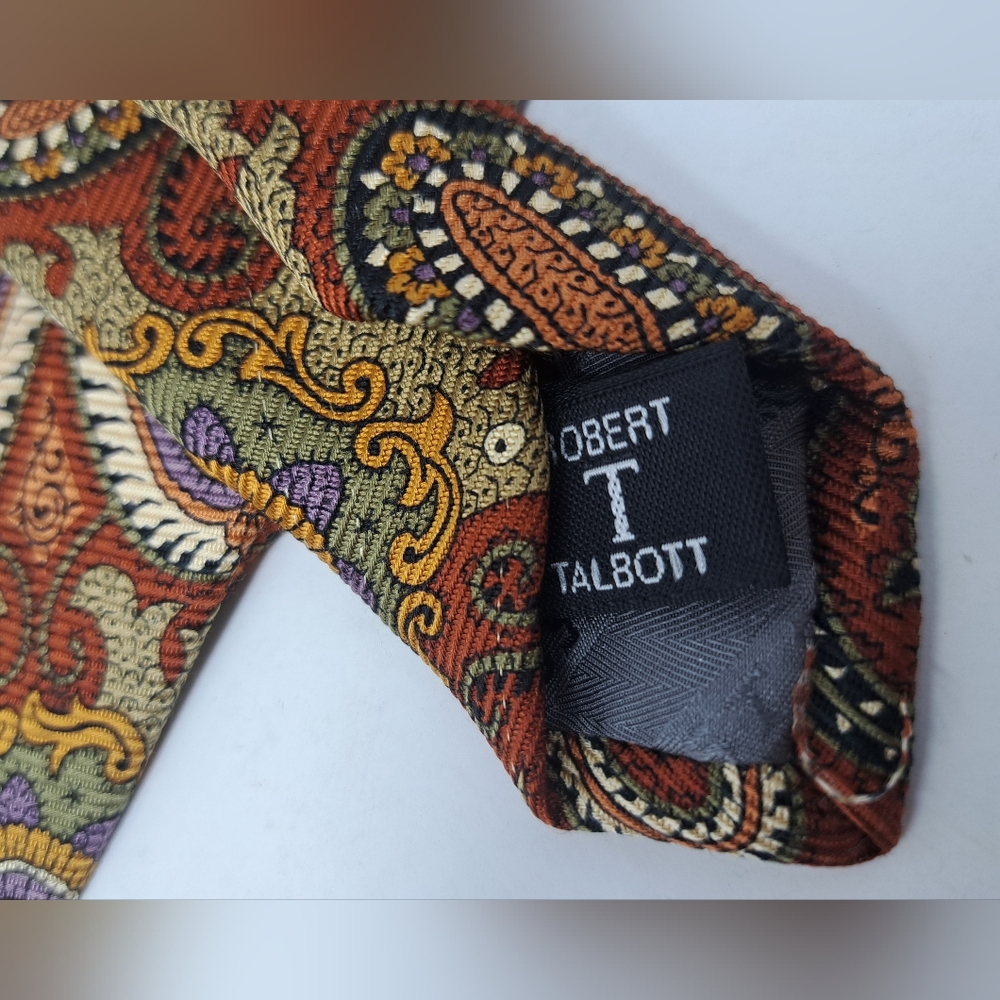 Robert Talbott Best of Class Men's Tie Ancient Madder Paisley Hand Sewn USA 59" - Picture 5 of 14